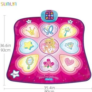 Dancing Challenge Playmat for Kids - Pink Musical Dance Mat